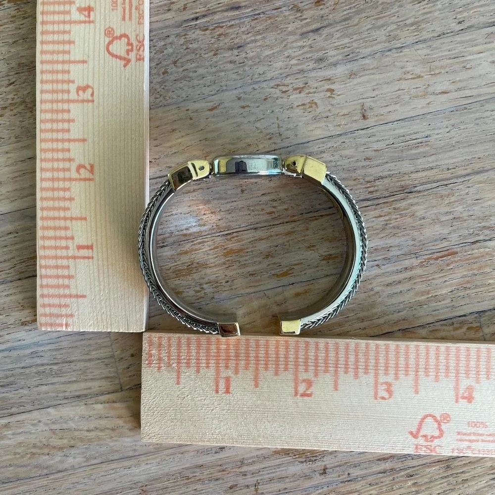 Vintage O One Two Tone Gold‎ Silver Bangle Bracelet Elegant Watch Women's